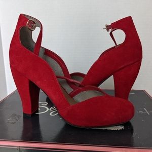 Seychelles Red Suede Heels